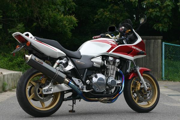 03-07 CB1300SF/SB/ABS ﾉｼﾞﾏ FASARM PRO TITAN 手曲 ﾏﾌﾗｰ ( nmtx017vz-j )｜HCM　店