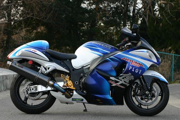 08-10 GSX1300R 隼 ﾉｼﾞﾏ/NOJIMA DLC-TITAN 機械曲げ ﾏﾌﾗｰ ( nt426gtd-clk )