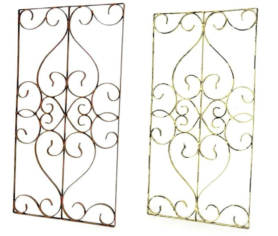 レトロ アイアン ウォールデコ 花模様 壁飾り 100M498 Amazon｜壁飾り