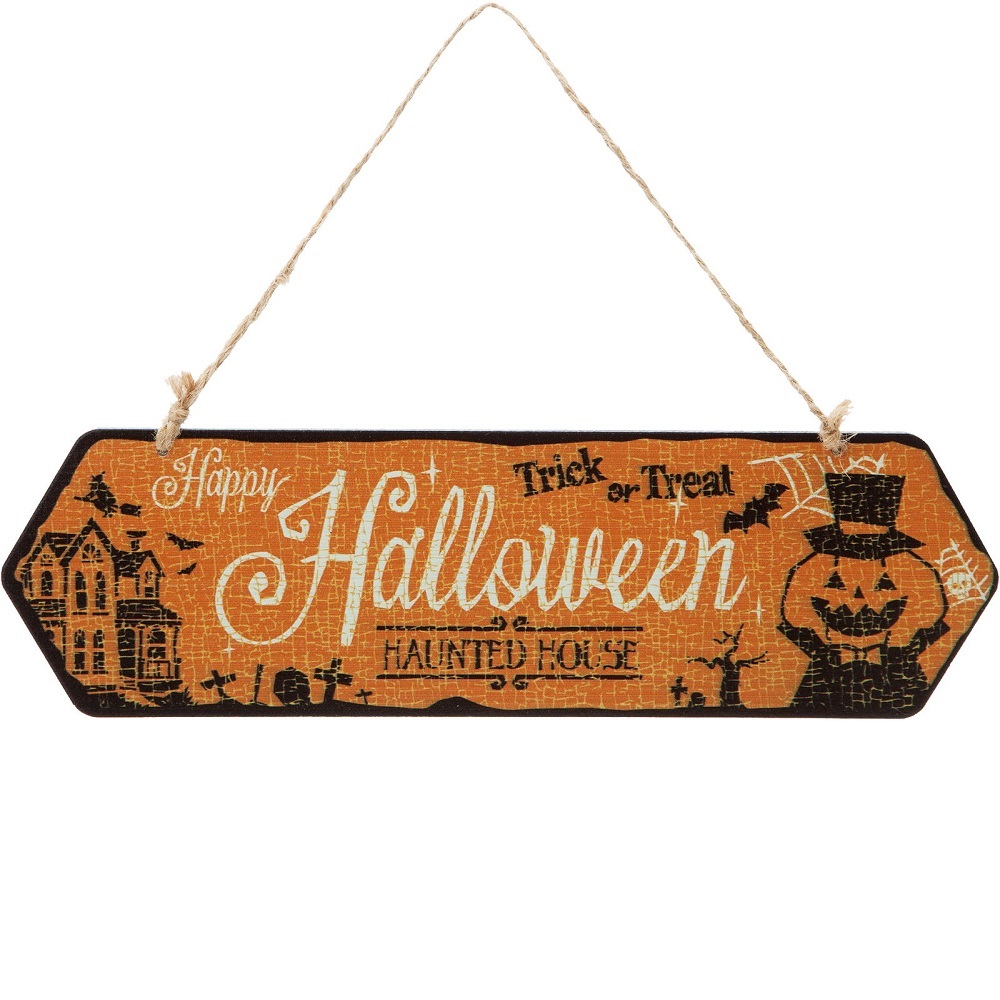 楽天市場】ハロウィン 木製プレート Happy Halloween サインプレート
