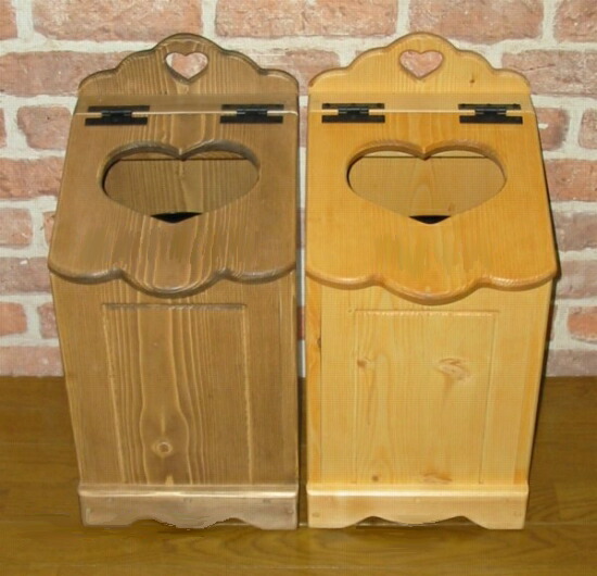 楽天市場 Rhシリーズ ハートフタ付き ダストボックス 雑貨 アメリカンカントリー ハートくり抜き ブラウンorパイン カントリー雑貨のお店heart Land