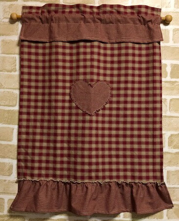 ⭐アメリカンカントリー雑貨❤️フリルカーテン✳️取り外し可能飾り付き 楽天市場】定番カントリーチェック*下フリルカフェカーテン(エンジ/紺