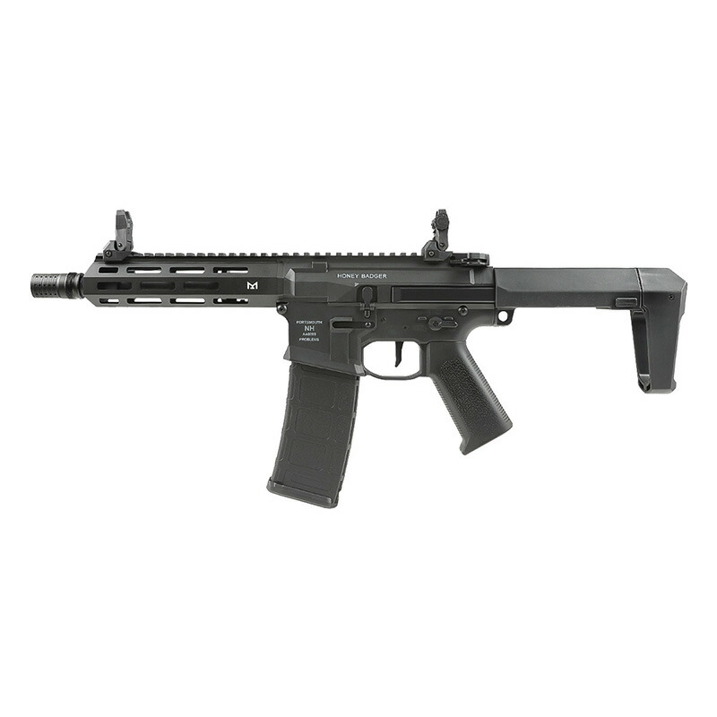 DE Airsoft Honey Badger by Q SBR AEG (Kestrel V2搭載/JP Ver.) Black ガンケース付 18歳以上