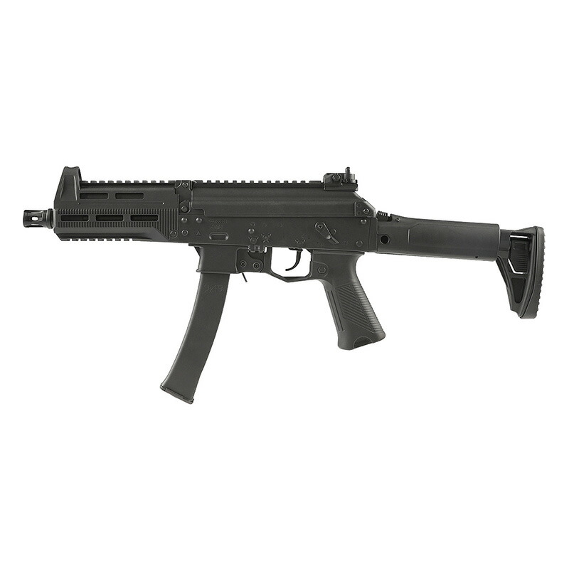 WELL PRO エアガン 電動ガン 18歳以上 アサルトライフル PPK-20 BK サブマシンガン ハードガンケース付 法定初速適合品 (日本仕様/NewVer.電子トリガー・プリコック機能搭載/日本語説明書付)