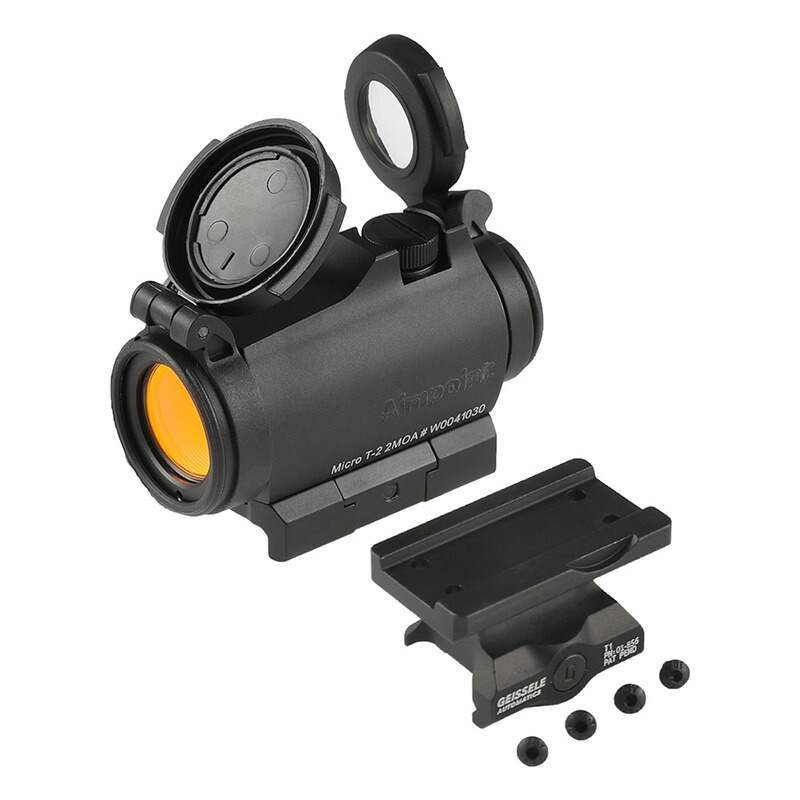SOTAC GEAR AP マイクロT-2タイプ ドットサイト Black ガイズリータイプ ハイマウント付属 ダットサイト レプリカ 光学照準器