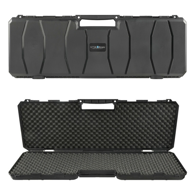 HTGベーシック WAVE 100 (大容量 軽量 Stackable/積み重ね可能) ハードガンケース ガンケース ハードケース 100cm Black (Economyモデル)