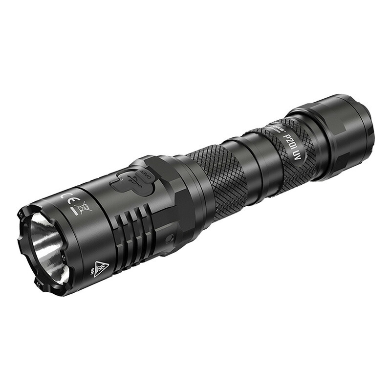 NITECORE(ナイトコア) P20i UV ホワイト＋UV デュアル出力 フラッシュライト 最大1800ルーメン/337m照射 Type-C 充電 i-Generation 21700/4000mAh電池付属 LEDライド 懐中電灯 ポータブルライト タクティカルライト