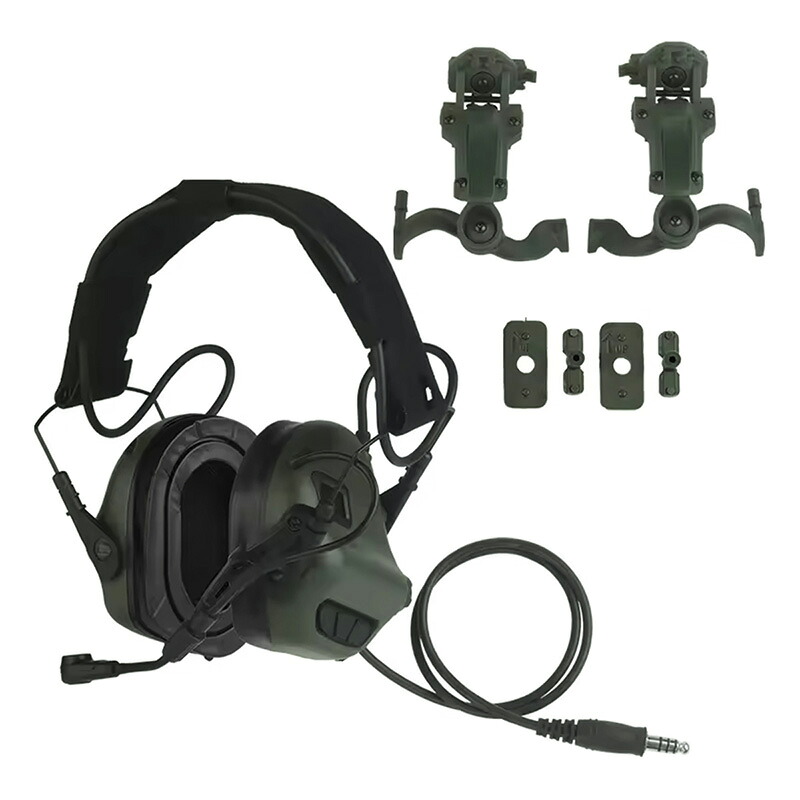 WoSporT OPタイプ タクティカル ノイズリダイレクション ヘッドセット OliveDrab