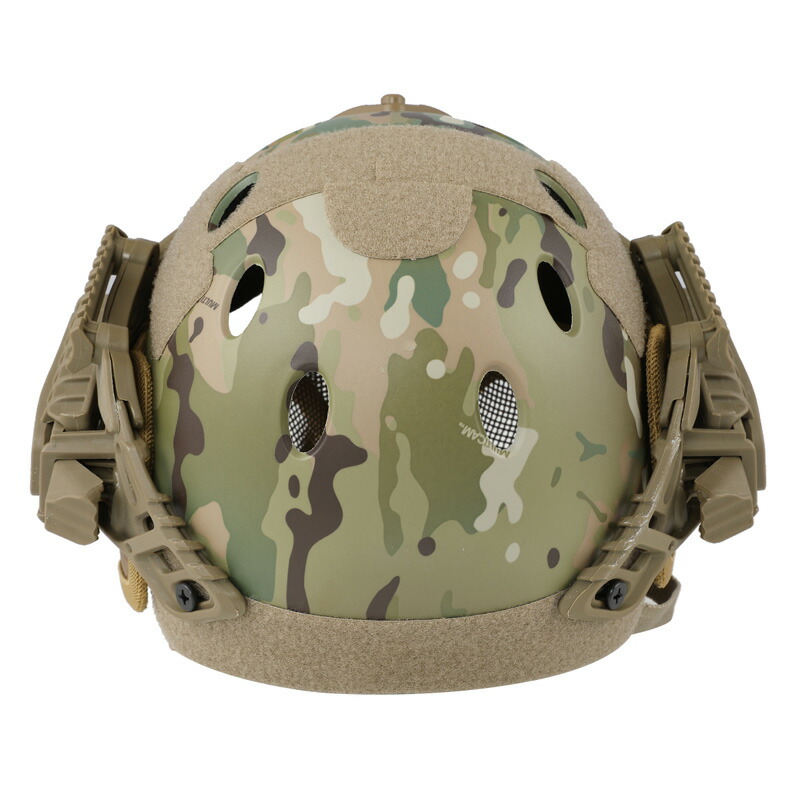WoSporTタクティカルヘルメットメッシュマスク付TAN