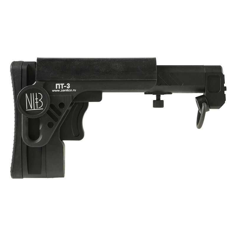 5KU Zenit PT-3タイプ テレスコピックフォールディングストック (LCT/GHK/CYMA) BK
