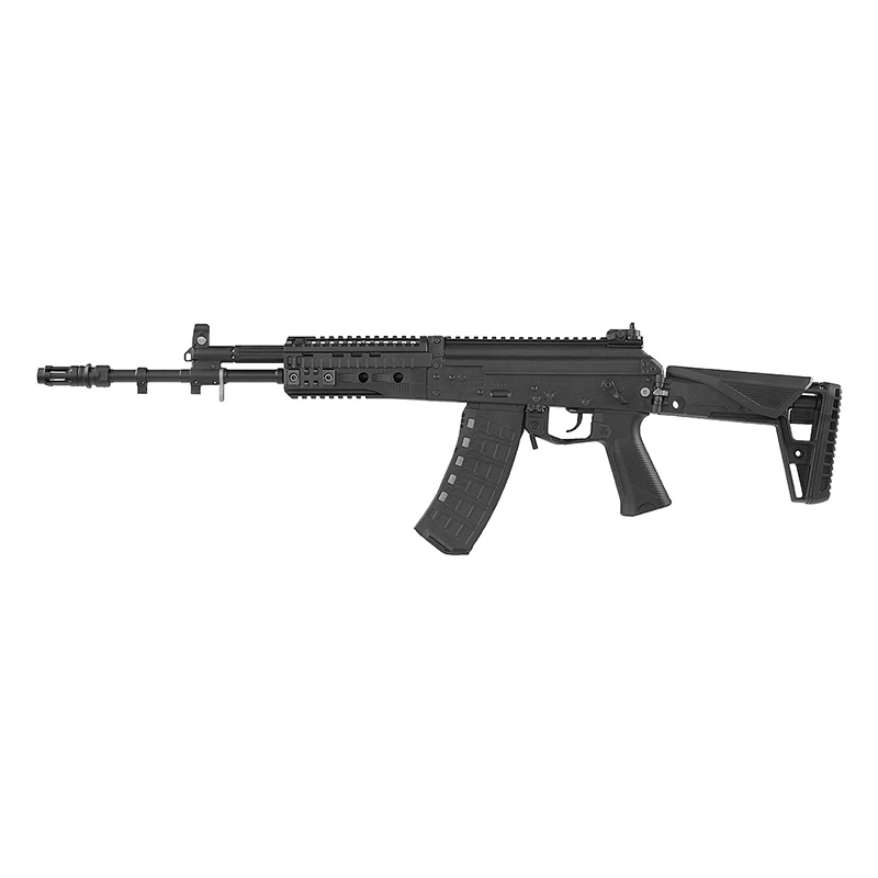 WELL PRO AK-12M1 BK エアガン 電動ガン 18歳以上 アサルトライフル ハードガンケース付 法定初速適合品 (日本仕様/Eshooter Kestrel V3 BASIC電子トリガー・プリコック機能搭載)