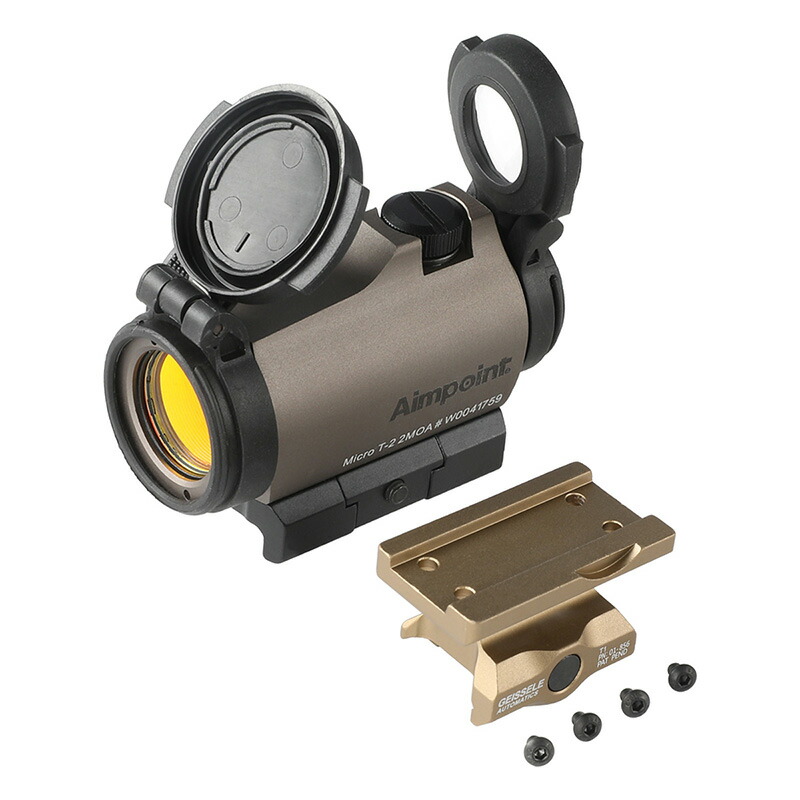 SOTAC GEAR AP マイクロT-2タイプ ドットサイト DarkEarth ガイズリータイプ ハイマウント付属 ダットサイト レプリカ 光学照準器