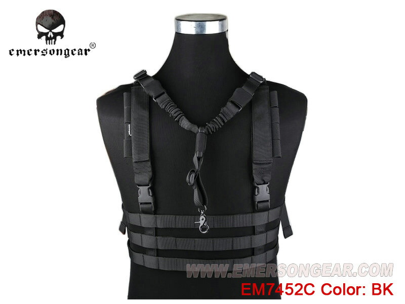 EMERSON MOLLEシステム ロープロファイルチェストリグ BK
