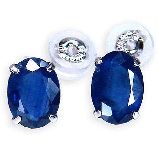 k18WGマルチカラーサファイアオーバルカットスイングピアス