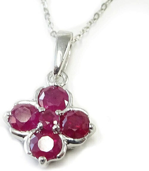 楽天市場】【cata】SV925シルバー天然ルビーペンダントネックレス0.5ct 