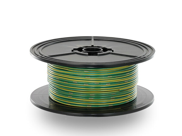 住友電装 AVS0.75f - スプール100m巻き - 緑色・黄ストライプ｜株式会社配線コム　店 15,464円