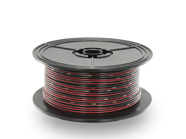 住友電装 AVS1.25f - スプール100m巻き - 黒色・赤ストライプ｜株式会社配線コム　店 17,820円