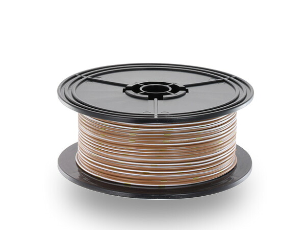 住友電装 AVS1.25f - スプール100m巻き - 茶色・白ストライプ|株式会社配線コム 店