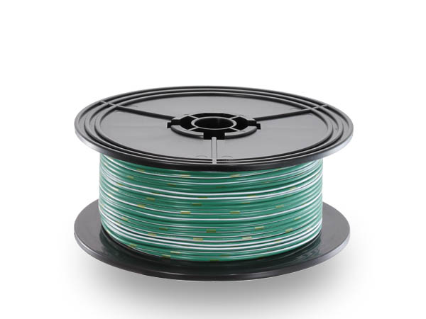 住友電装 AVS1.25f - スプール100m巻き - 緑色・白ストライプ|株式会社配線コム 店