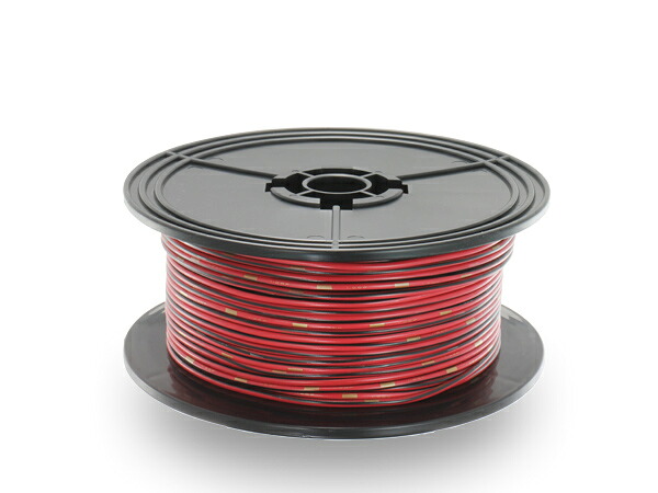 住友電装 AVS1.25f - スプール100m巻き - 赤色・黒ストライプ|株式会社配線コム 店
