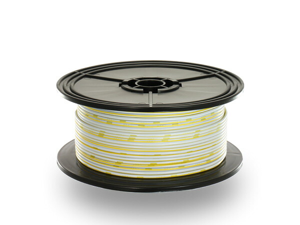 住友電装 AVS1.25f - スプール100m巻き - 白色・黄ストライプ|株式会社配線コム 店