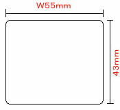 御前上等紙強粘感熱付け紙（55T43S） 100巻入り口・入口