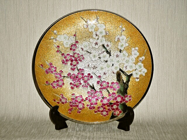 七宝 丸飾皿 春一番 桜 直径27cm 七宝 丸飾皿 春一番 桜 直径27cm