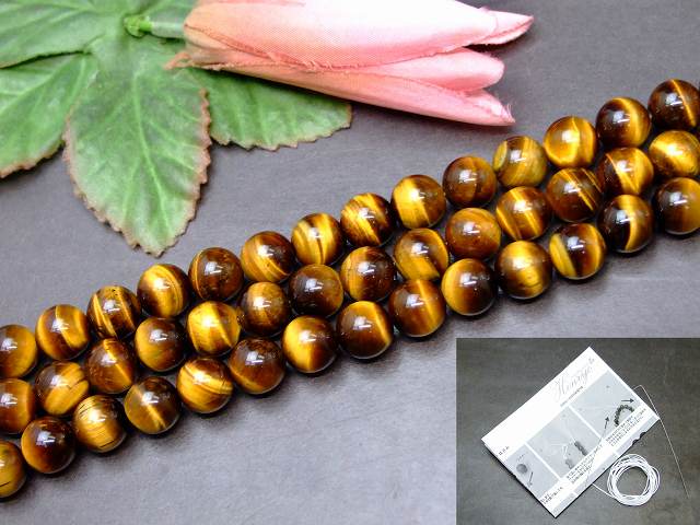 楽天市場】g3-2118E 青金虎目石 タイガーアイ 10mm AA 1連39cm 通し針