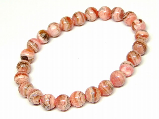 インカローズビーズ ブレスレット約7ミリ インカローズビーズ ブレスレット約7ミリ
