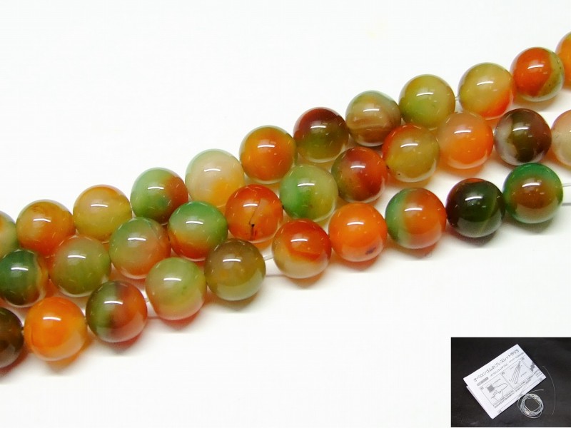 楽天市場】≪g3-1000C≫○8mm○孔雀瑪瑙○送料無料有○1連37cm 通し針