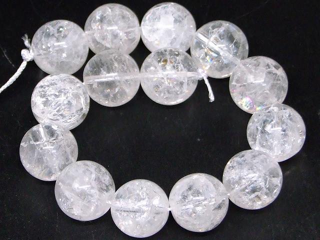 楽天市場】58944 虹入り クラック水晶 14mm AAA 1粒売り 爆裂