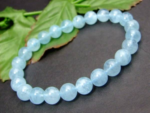 ≪g3-201E≫●8mm●AAAAアクアマリン●ブレスレット●内径調整可能●鑑別済・本物保証●送料無料●最安値に挑戦●ブラジル産●天然石●パワーストーン