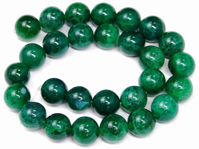 楽天市場】g3-996K 14mm グリーン縞瑪瑙 メノウ アゲート 1連38cm 通し