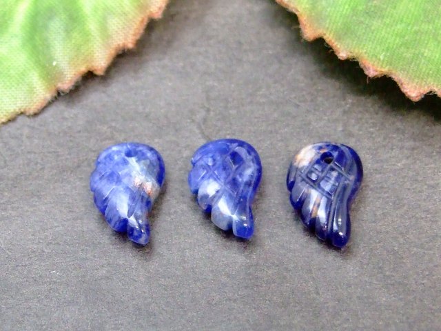 楽天市場】62998 10mm×6mm 1個売り 天使の羽 彫り ソーダライト