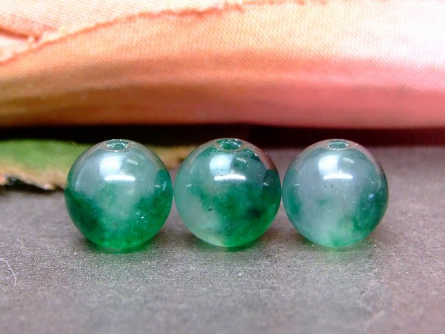 楽天市場】63433 AA 4mm 10粒セット 濃緑翡翠 ヒスイ ジェイド