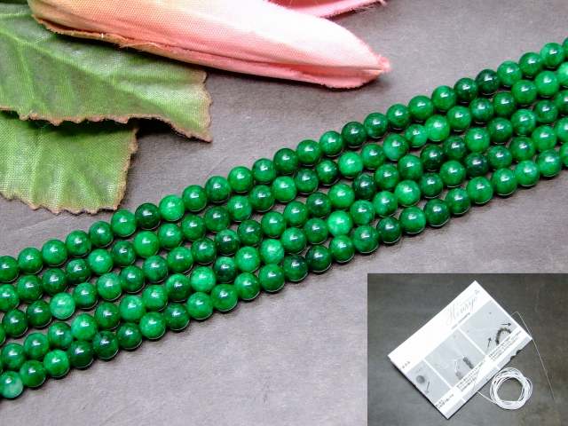楽天市場】63433 AA 4mm 10粒セット 濃緑翡翠 ヒスイ ジェイド