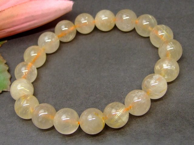 楽天市場】64290 タイチンルチルクォーツ 針水晶 11mm ブレスレット