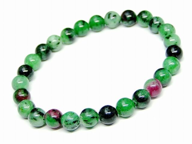 【人気上昇中】ルビーインゾイサイト☆11mm☆ブレスレット 11.5mm 18cm ルビーインゾイサイト ブレスレット (メンズM