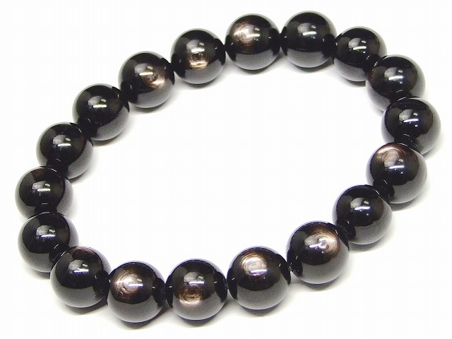 66360　　ハイパーシーン 紫蘇輝石 12mm 5A ブレスレット 内径19cm アメリカ産 送料無料 天然石 パワーストーン