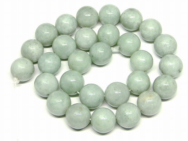 g3-19F　　ミャンマー翡翠 ヒスイ 14mm A 1連39cm 通し針、解説書、1mゴム付き 鑑別済 本物保証 送料無料 ミャンマー産 天然石 パワーストーン
