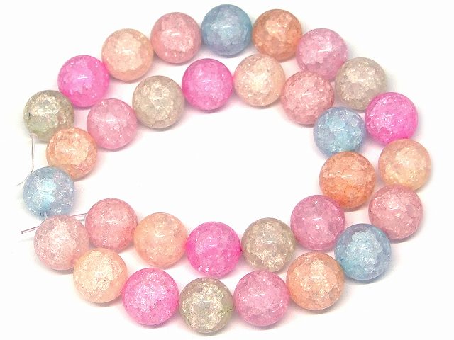 楽天市場】g3-1614M マゼンタピンク クラック水晶 12mm 爆裂 クラック