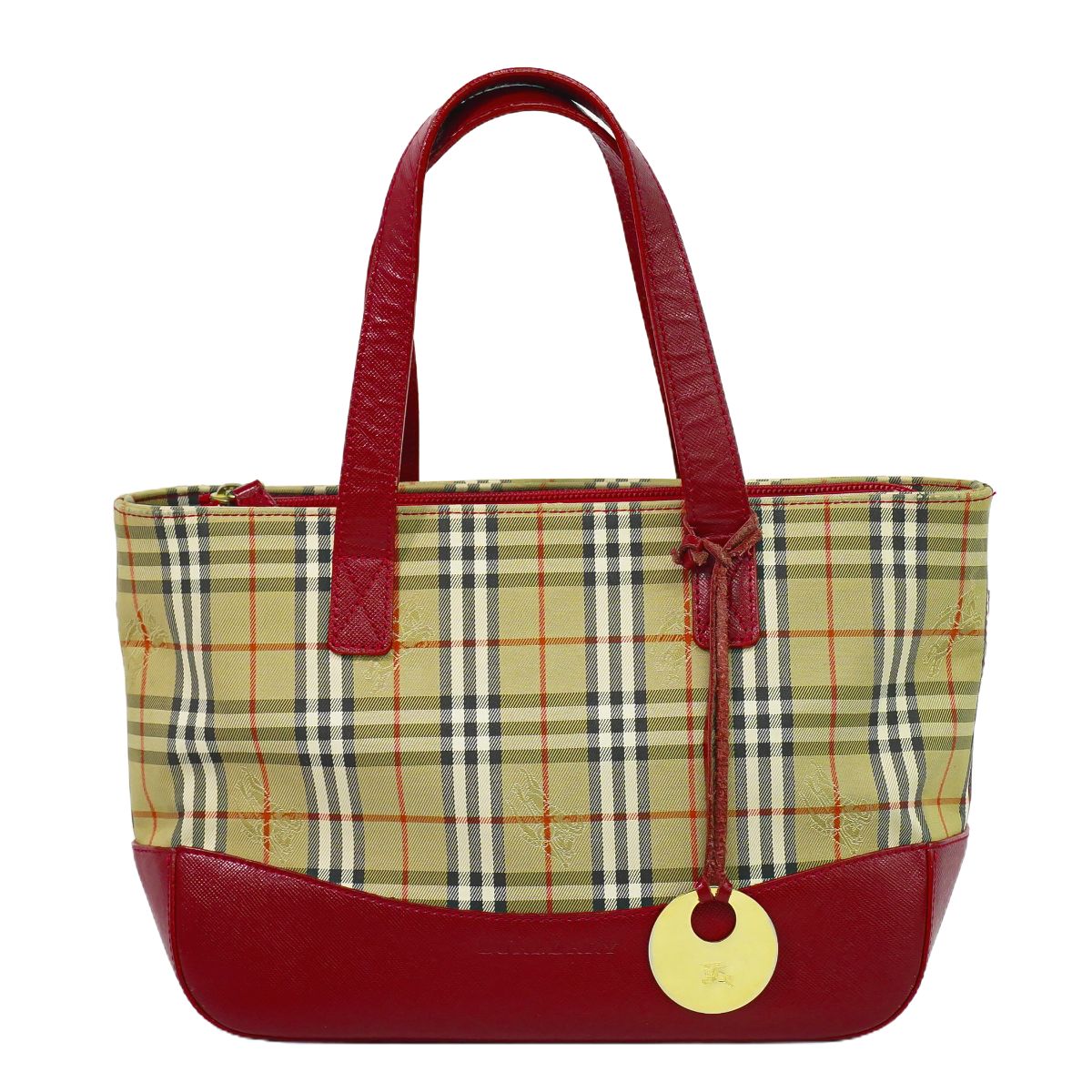 良品✨Burberry トートバッグ レザー 2way A4可 ノバチェック Burberry バーバリー ノバチェック トートバッグ A4肩掛け可