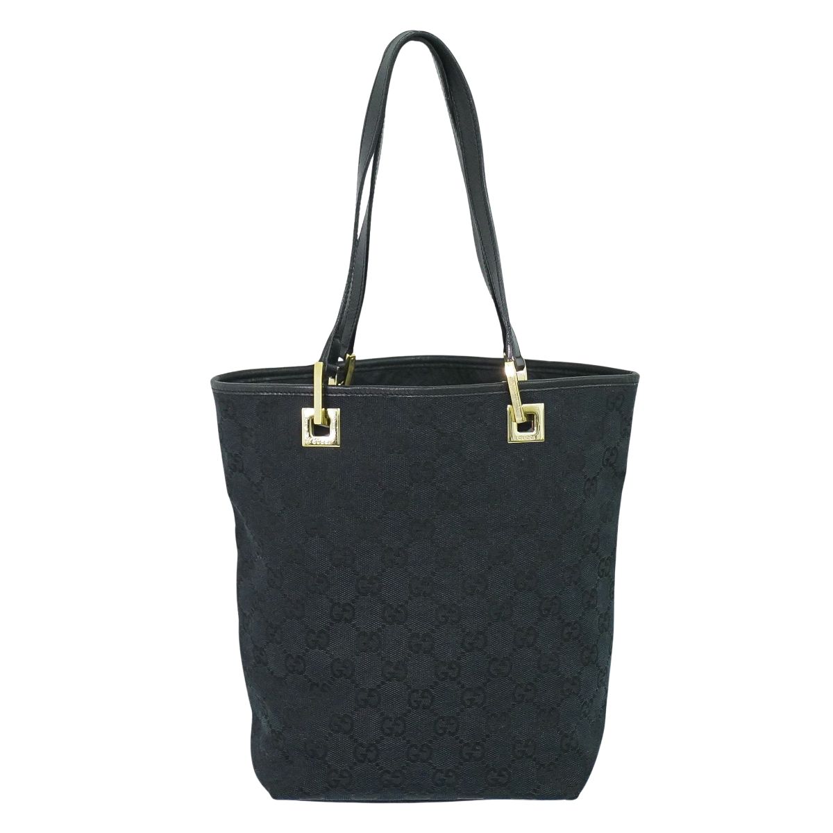 本物 グッチ GUCCI GGキャンバス トートバッグ ハンドバッグ ブラック 002.1099 バッグ 中古・