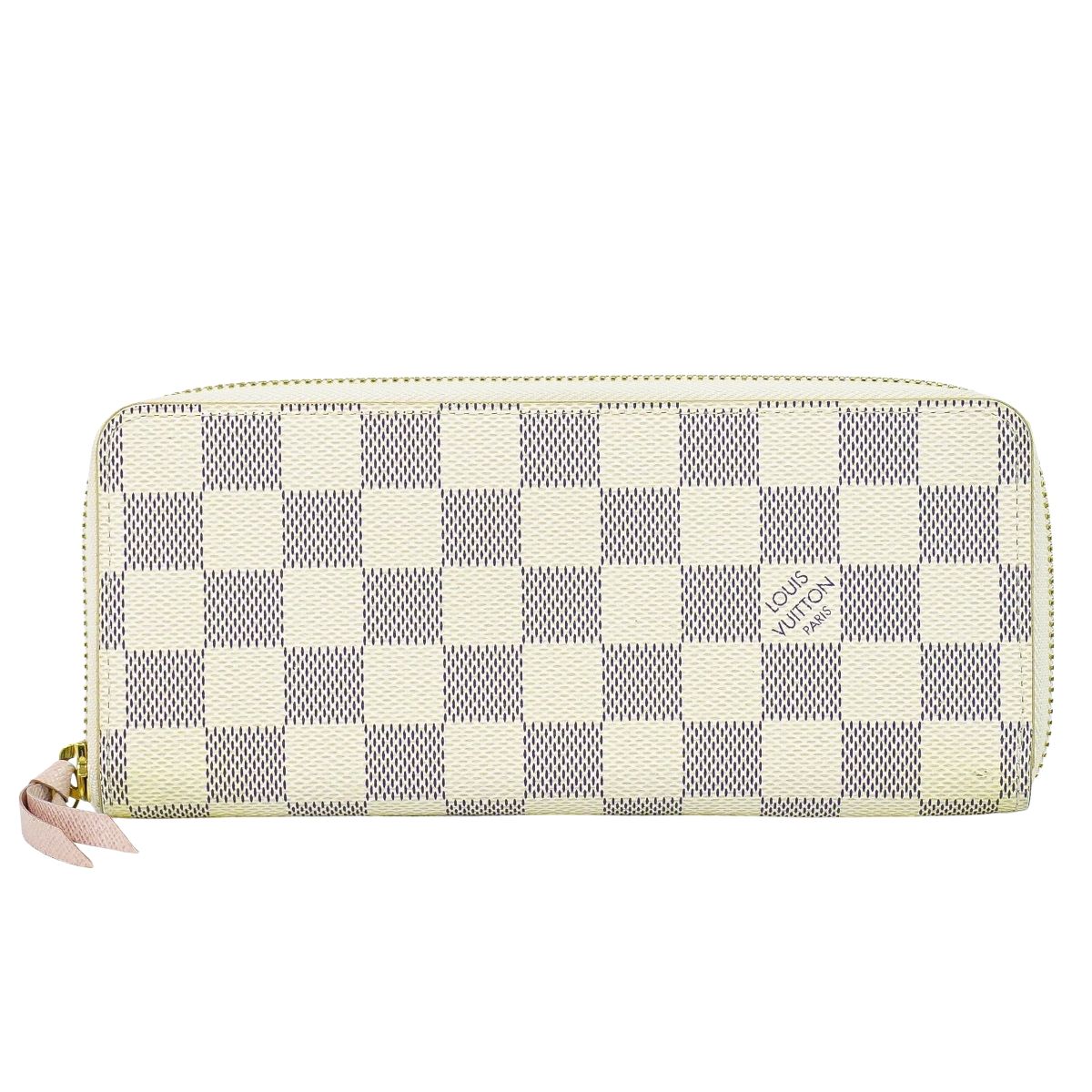 本物 ルイヴィトン LOUIS VUITTON LV ポルトフォイユ クレマンス ダミエ アズール 長紙入れ 白いこと 薄墨色 N61264 ビトン 紙入れ ウォレット 中古・