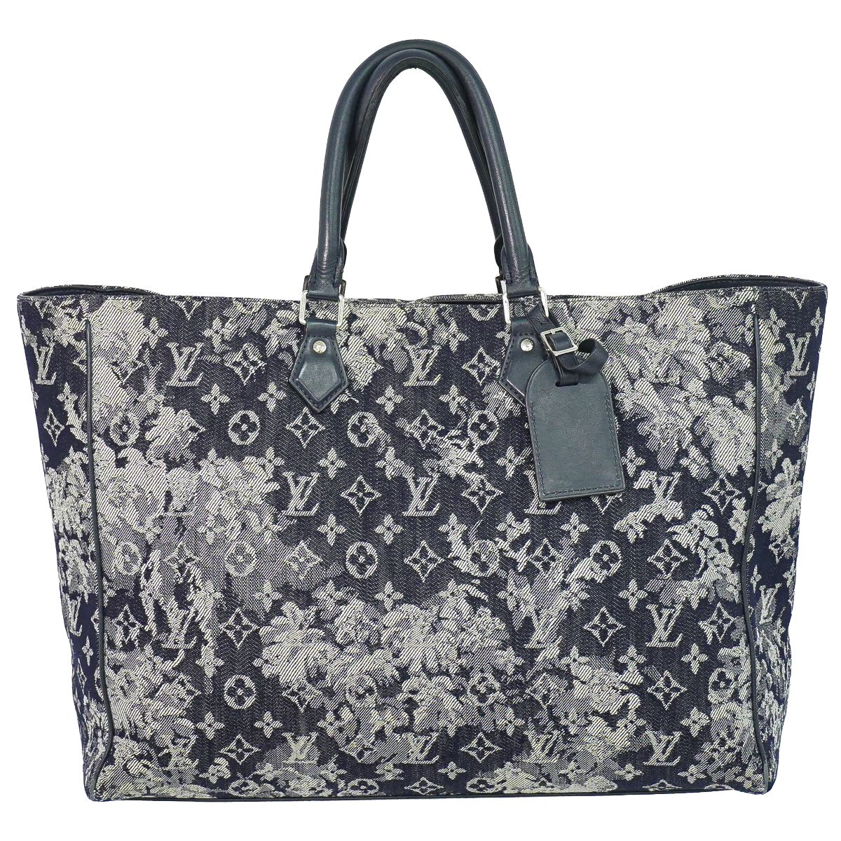 本物 ルイヴィトン LOUIS VUITTON LV グラン サック モノグラム タペストリー トートバッグ ネイビー M57284 ビトン バッグ 中古・｜BRAND BOX