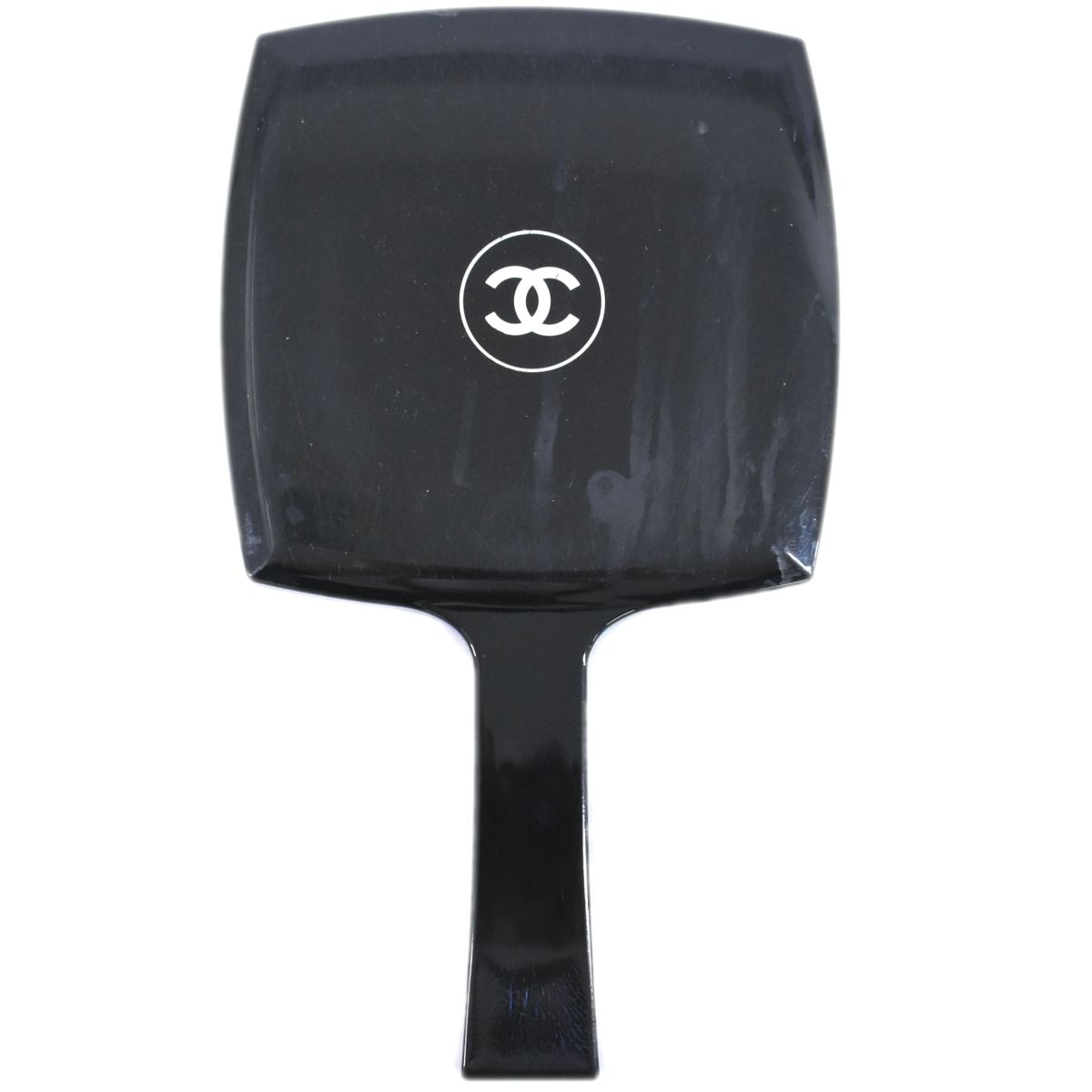 CHANEL ブラック ハンドミラー スクエア CHANEL シャネル 手鏡 ハンドミラー スタンドミラー ブラック