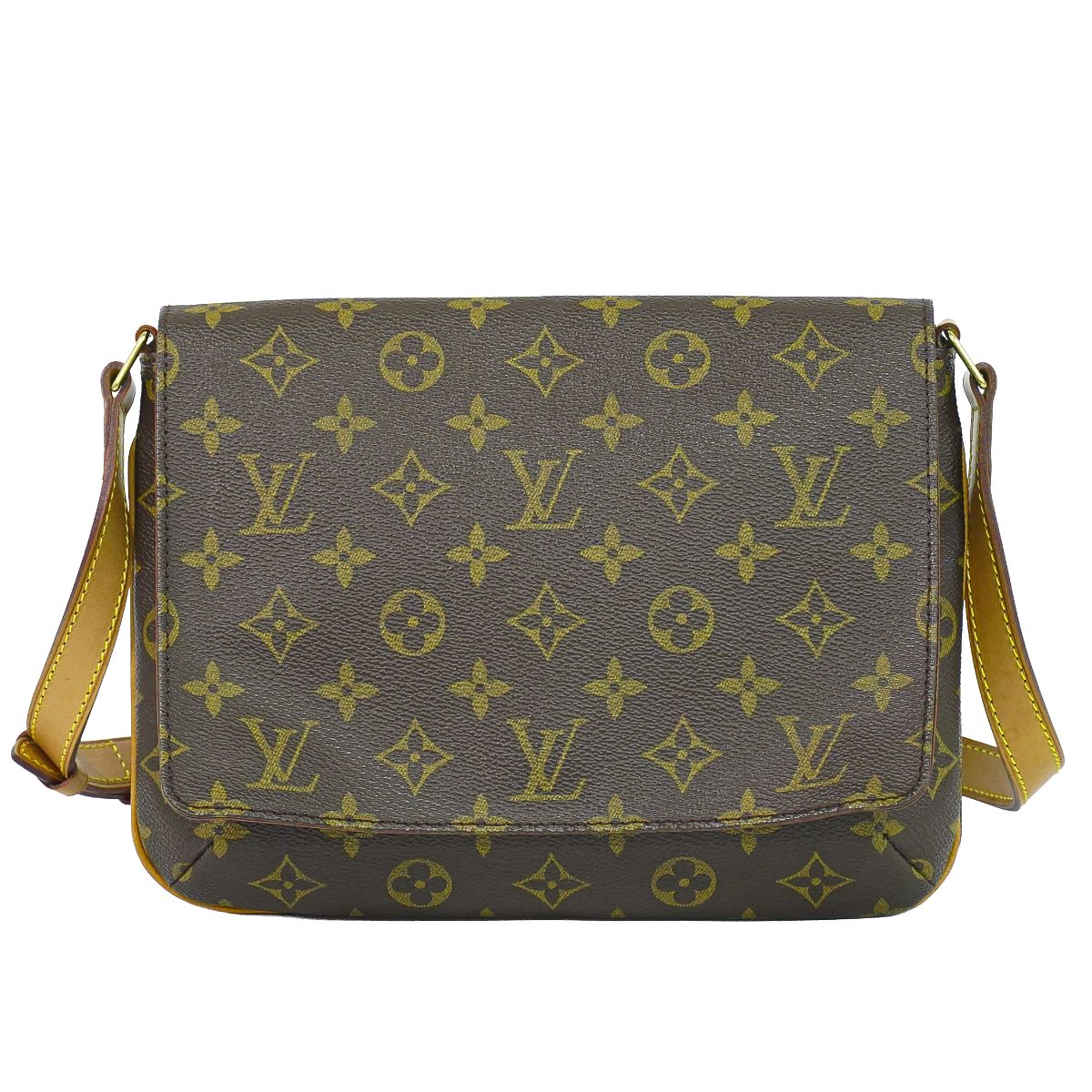 本物 ルイヴィトン LOUIS VUITTON LV ミュゼットタンゴ ショート モノグラム ショルダーバッグ ブラウン M51257 ビトン バッグ 中古・｜BRAND BOX