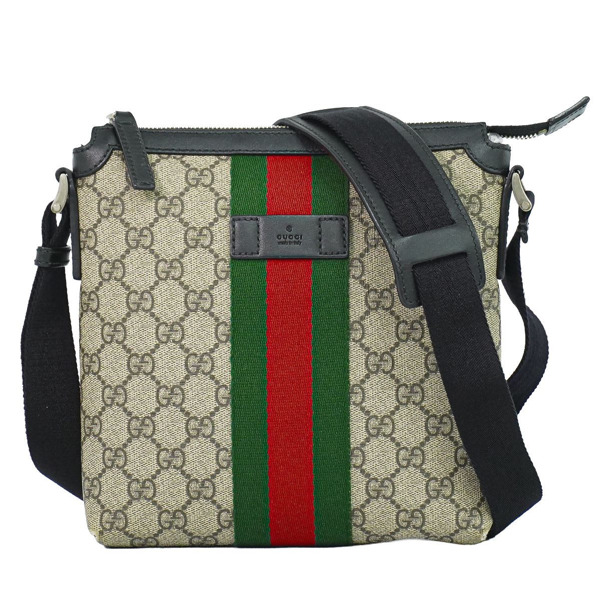 本物 グッチ GUCCI シェリー酒伝達ルート GGスプリーム ショルダーバッグ ポシェット ベージュ 471454 Shelly Line 御徒面子 中古・