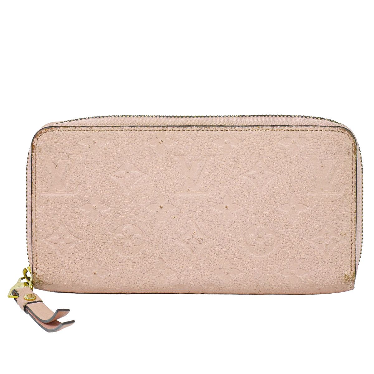 本物 ルイヴィトン LOUIS VUITTON LV ジッピー ウォレット モノグラム アン工業プラント なめし革 長紙入れ ローズバレリーヌ M64090 ビトン 紙入れ ウォレット 中古・