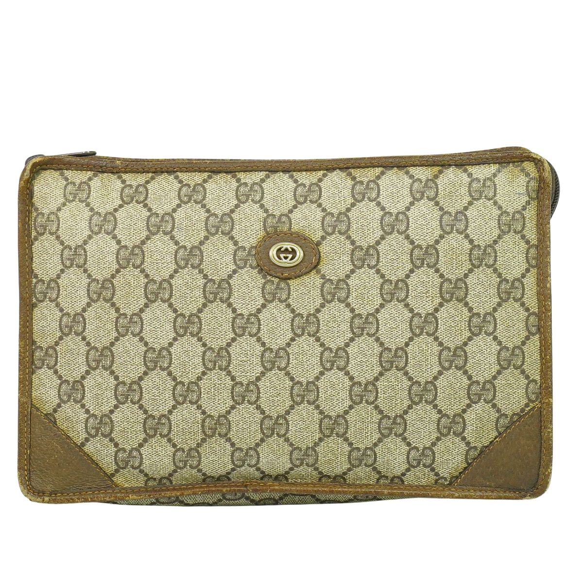 本物 グッチ GUCCI 年寄りのグッチ GGスプリーム クラッチペダル御徒面子 2塁手御徒面子 ベージュ 御徒面子 中古・